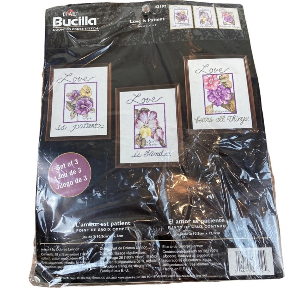 Bucilla Wedding Prayer Counted Cross Stitch Kit 3 Piece Vintage